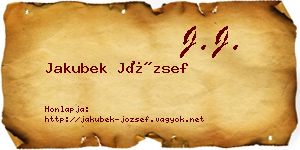 Jakubek József névjegykártya