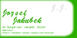 jozsef jakubek business card