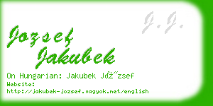 jozsef jakubek business card